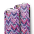 Purple Watercolor Chevron Pattern iPhone 6/6s or 6/6s Plus 2-Piece Hybrid INK-Fuzed Case
