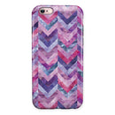 Purple Watercolor Chevron Pattern iPhone 6/6s or 6/6s Plus 2-Piece Hybrid INK-Fuzed Case