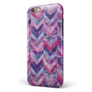 Purple Watercolor Chevron Pattern iPhone 6/6s or 6/6s Plus 2-Piece Hybrid INK-Fuzed Case