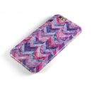 Purple Watercolor Chevron Pattern iPhone 6/6s or 6/6s Plus 2-Piece Hybrid INK-Fuzed Case