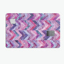 Purple Watercolor Chevron Pattern - Premium Protective Decal Skin-Kit for the Apple Credit Card
