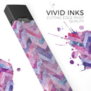 Purple Watercolor Chevron Pattern - Premium Decal Protective Skin-Wrap Sticker compatible with the Juul Labs vaping device