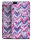 Purple Watercolor Chevron Pattern - Skin-kit for the iPhone 8 or 8 Plus