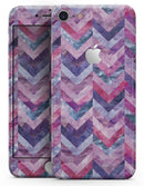 Purple Watercolor Chevron Pattern - Skin-kit for the iPhone 8 or 8 Plus