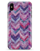 Purple Watercolor Chevron Pattern - iPhone X Clipit Case