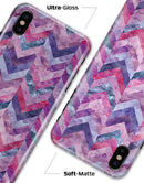Purple Watercolor Chevron Pattern - iPhone X Clipit Case