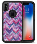 Purple Watercolor Chevron Pattern - iPhone X OtterBox Case & Skin Kits