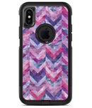 Purple Watercolor Chevron Pattern - iPhone X OtterBox Case & Skin Kits