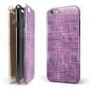 Purple Watercolor Cross Hatch iPhone 6/6s or 6/6s Plus 2-Piece Hybrid INK-Fuzed Case