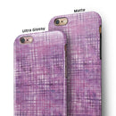 Purple Watercolor Cross Hatch iPhone 6/6s or 6/6s Plus 2-Piece Hybrid INK-Fuzed Case