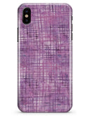 Purple Watercolor Cross Hatch - iPhone X Clipit Case