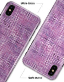 Purple Watercolor Cross Hatch - iPhone X Clipit Case