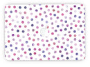 Purple Watercolor Dots over White - MacBook Pro with Retina Display Full-Coverage Skin Kit
