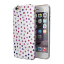 Purple Watercolor Dots over White iPhone 6/6s or 6/6s Plus 2-Piece Hybrid INK-Fuzed Case