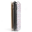 Purple Watercolor Dots over White iPhone 6/6s or 6/6s Plus 2-Piece Hybrid INK-Fuzed Case