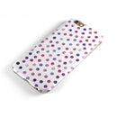 Purple Watercolor Dots over White iPhone 6/6s or 6/6s Plus 2-Piece Hybrid INK-Fuzed Case