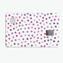 Purple Watercolor Dots over White - Premium Protective Decal Skin-Kit for the Apple Credit Card