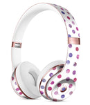 Purple Watercolor Dots over White Full-Body Skin Kit for the Beats by Dre Solo 3 Wireless Headphones