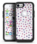 Purple Watercolor Dots over White - iPhone 7 or 8 OtterBox Case & Skin Kits