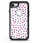 Purple Watercolor Dots over White - iPhone 7 or 8 OtterBox Case & Skin Kits
