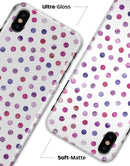 Purple Watercolor Dots over White - iPhone X Clipit Case