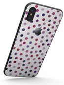 Purple Watercolor Dots over White - iPhone X Skin-Kit