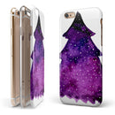 Purple Watercolor Evergreen Tree iPhone 6/6s or 6/6s Plus 2-Piece Hybrid INK-Fuzed Case