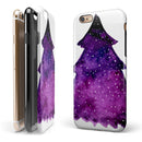 Purple Watercolor Evergreen Tree iPhone 6/6s or 6/6s Plus 2-Piece Hybrid INK-Fuzed Case