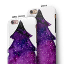 Purple Watercolor Evergreen Tree iPhone 6/6s or 6/6s Plus 2-Piece Hybrid INK-Fuzed Case