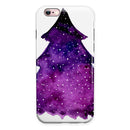 Purple Watercolor Evergreen Tree iPhone 6/6s or 6/6s Plus 2-Piece Hybrid INK-Fuzed Case
