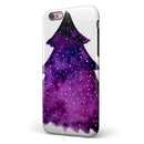 Purple Watercolor Evergreen Tree iPhone 6/6s or 6/6s Plus 2-Piece Hybrid INK-Fuzed Case