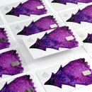 Purple Watercolor Evergreen Tree - Premium Protective Decal Skin-Kit for the Apple Credit Card