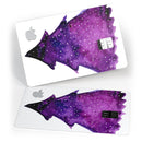 Purple Watercolor Evergreen Tree - Premium Protective Decal Skin-Kit for the Apple Credit Card