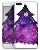 Purple Watercolor Evergreen Tree - Skin-kit for the iPhone 8 or 8 Plus