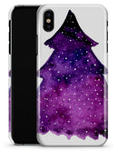 Purple Watercolor Evergreen Tree - iPhone X Clipit Case