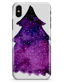 Purple Watercolor Evergreen Tree - iPhone X Clipit Case