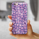 Purple Watercolor Giraffe Pattern iPhone 6/6s or 6/6s Plus 2-Piece Hybrid INK-Fuzed Case