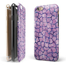 Purple Watercolor Giraffe Pattern iPhone 6/6s or 6/6s Plus 2-Piece Hybrid INK-Fuzed Case