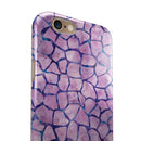 Purple Watercolor Giraffe Pattern iPhone 6/6s or 6/6s Plus 2-Piece Hybrid INK-Fuzed Case