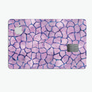 Purple Watercolor Giraffe Pattern - Premium Protective Decal Skin-Kit for the Apple Credit Card