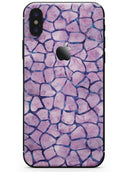 Purple Watercolor Giraffe Pattern - iPhone X Skin-Kit