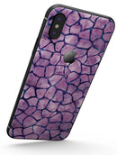 Purple Watercolor Giraffe Pattern - iPhone X Skin-Kit