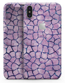Purple Watercolor Giraffe Pattern - iPhone X Skin-Kit