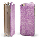 Purple Watercolor Inflated Damask Pattern iPhone 6/6s or 6/6s Plus 2-Piece Hybrid INK-Fuzed Case