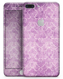 Purple Watercolor Inflated Damask Pattern - Skin-kit for the iPhone 8 or 8 Plus