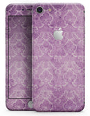 Purple Watercolor Inflated Damask Pattern - Skin-kit for the iPhone 8 or 8 Plus