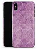 Purple Watercolor Inflated Damask Pattern - iPhone X Clipit Case