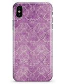 Purple Watercolor Inflated Damask Pattern - iPhone X Clipit Case