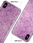 Purple Watercolor Inflated Damask Pattern - iPhone X Clipit Case