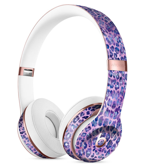 Purple Watercolor Leopard Pattern Full-Body Skin Kit for the Beats by Dre Solo 3 Wireless Headphones